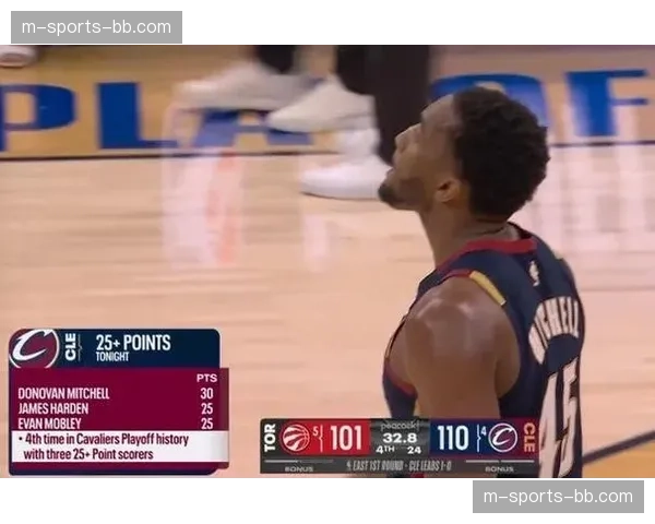 米切尔骑士生涯14次季后赛30+ 队史仅次于詹姆斯77次